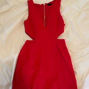 Revolve NBD red cut out dress